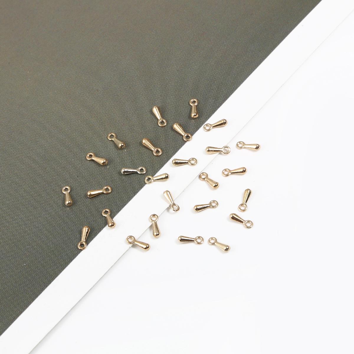 

100 шт. 2x7 мм шнур с каплями воды для DIY ожерелья, браслета, обжимные концы, удлиненные удлинительные цепочки, застежка-хвост