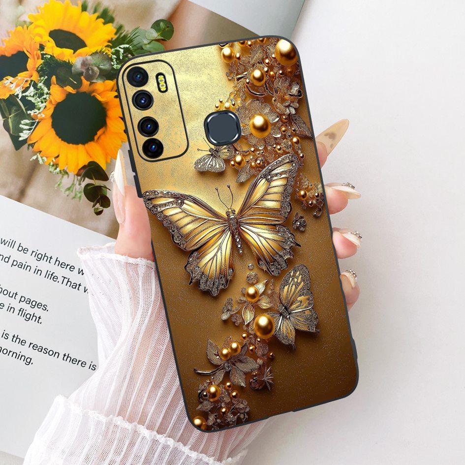 For Infinix Hot 9 Pro Case New Fashion Flower Soft Silicone Phone Cover For Infinix Note 7 Lite Cases Hot 9 Play Hot9 X655 Funda