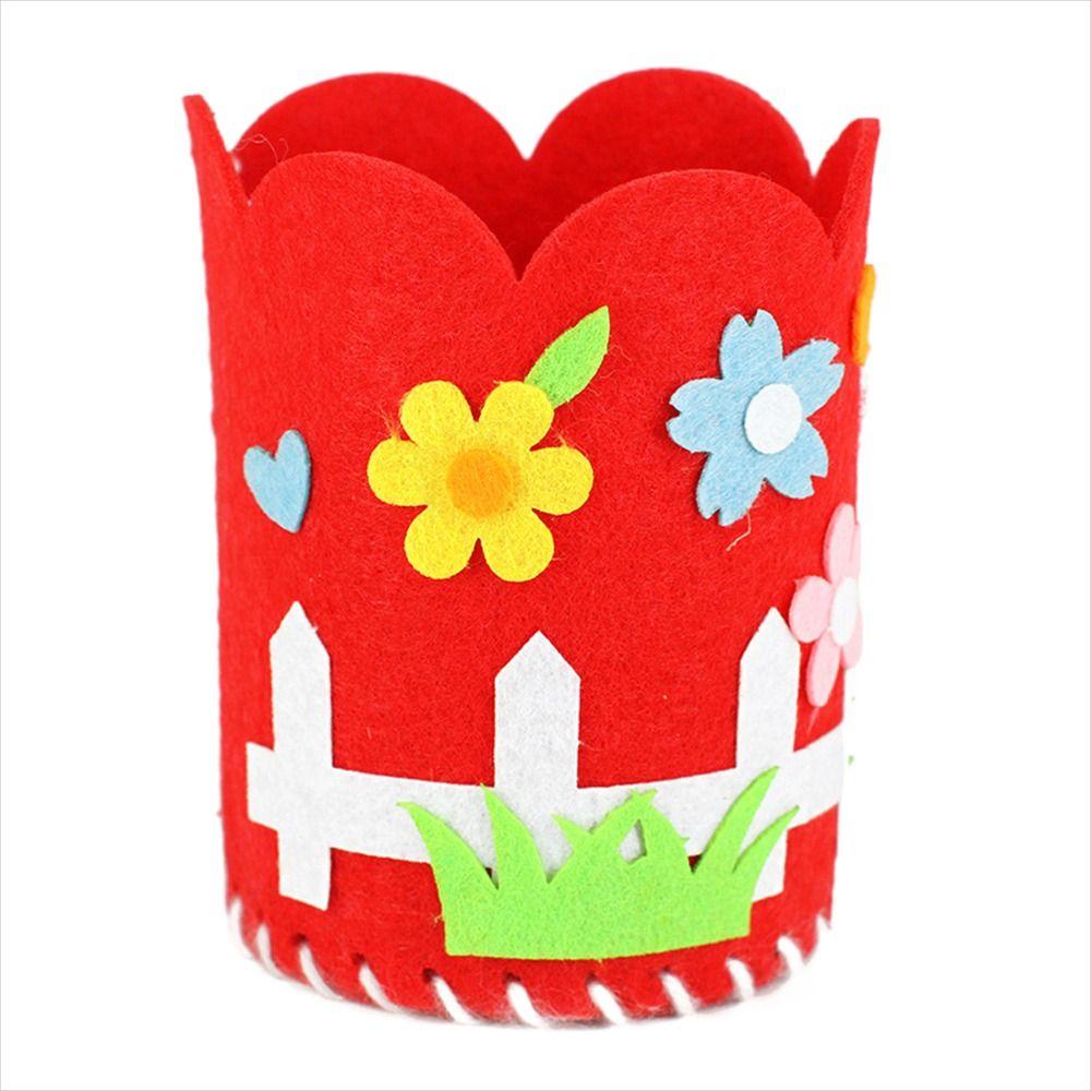 Crafts DIY Craft For Children DIY Pen Holder Non-Woven DIY Pencil Holder Handwork Pen Container