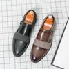 Italian Brand Classic Brown Men's Leather Casual Shoes Low Cut Comfortable Men's Loafers Versatile Office Work Shoes Comfortable