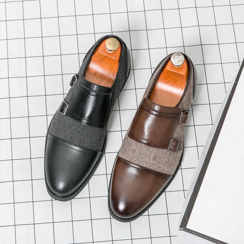 Italian Brand Classic Brown Men's Leather Casual Shoes Low Cut Comfortable Men's Loafers Versatile Office Work Shoes Comfortable