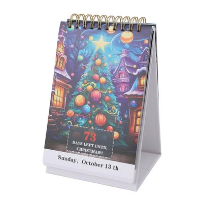 100 Day Xmas Countdown Calendar 2024 Advent Calendar Tear Off Festive Countdown Desk Calendar for