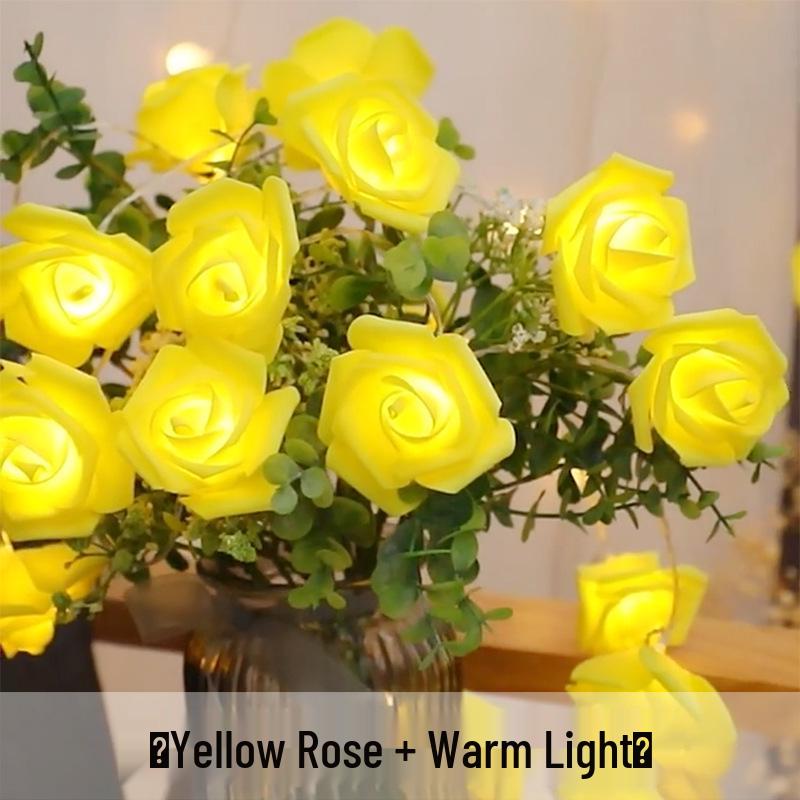 

LED Rose String Lights with Remote: Perfect for Weddings, Proposals, Valentine s Day, or Birthdays Battery Operated Constant 1.5m 10 LEDs