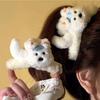 Cartoon West Highland Terrier Plush Hair Clip: Soft, Cute Puppy Shark Clip for Women's Updo Headwear