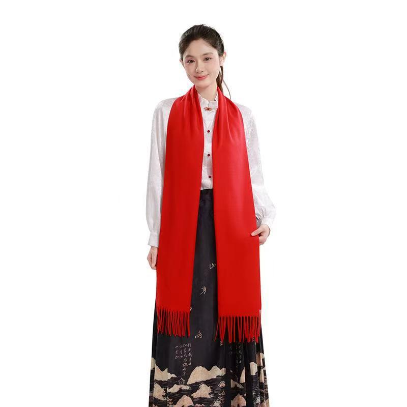 Custom Red Scarf with Logo & Embroidery for Events and Reunions