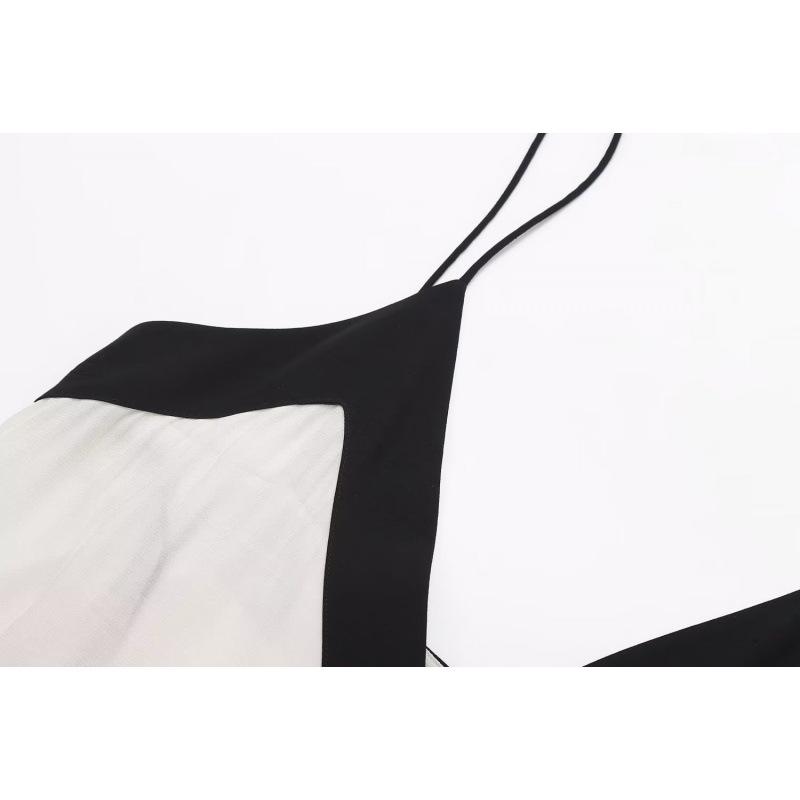 Женское модное лоскутное платье с открытой спиной — фото 3