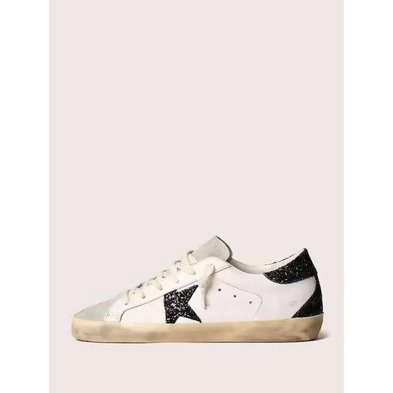 Leather Star New Flat Bottom Inner Height Increase Men's and Women's Casual Little White Shoes Retro Small Dirty Shoes Board Shoes Men's