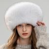 Fox Fur Whole Leather Fragrant Concubine Hat Female Autumn and Winter Travel Warm Fur Hat Ear Protection Mongolian Hat Shows Small Face