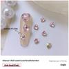 Heart Rhinestone Nail Art Accessories: Super Shiny Crystal Glass In Iridescent Peach, Small & Large Sizes