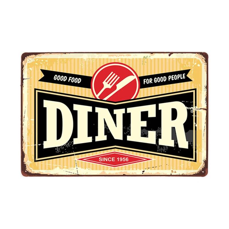 Fried Chicken,Cake,Cheese, Beef Steak Metal Tin Sign Vintage Plate Plaque Iron Painting Pin Up Wall Decor For Restaurant Kitc