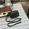 Lightweight Grid Fabric Storage Bag Zipper Closure Card Holder Bag  Outdoor Hiking