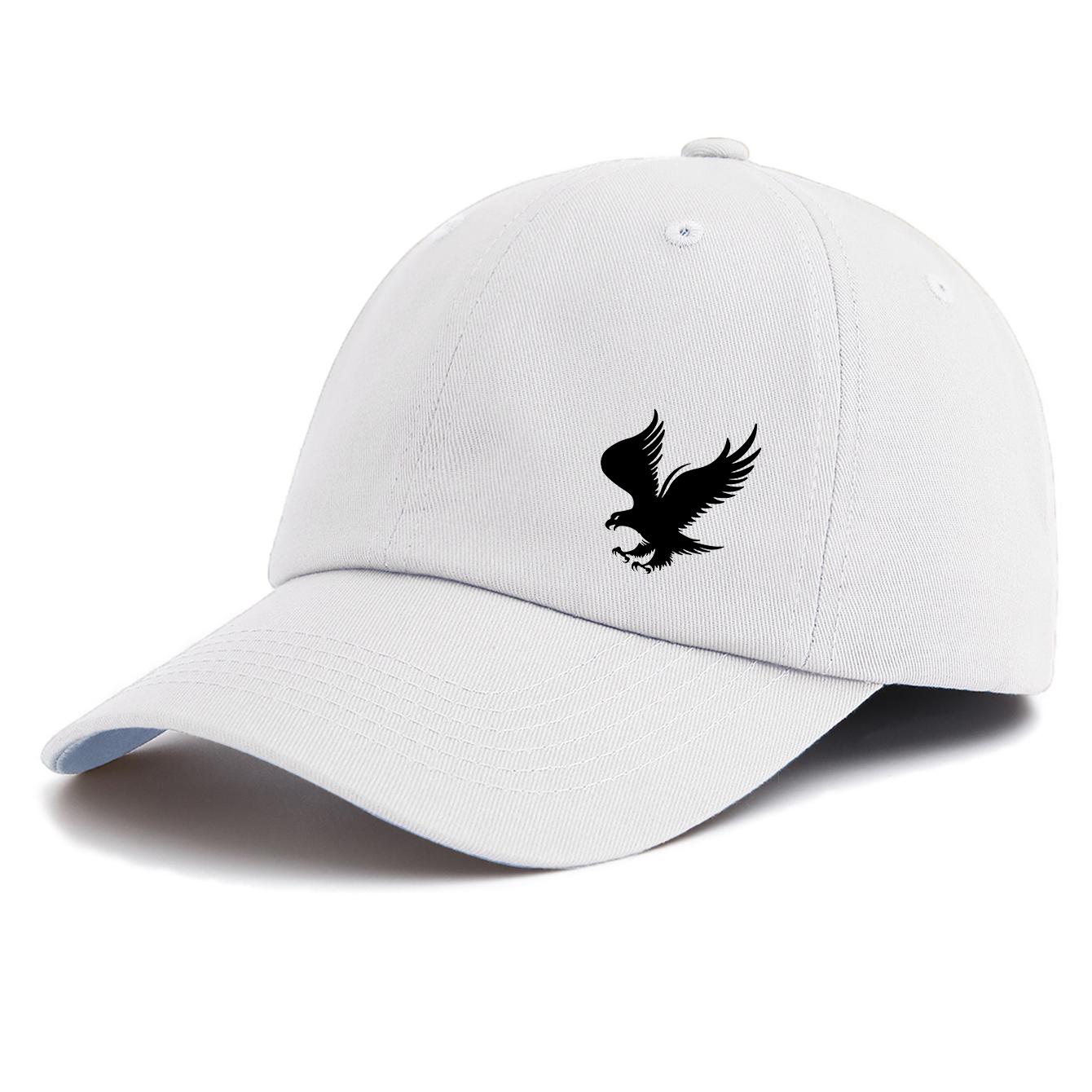 

1pc EAGLE Print Baseball Cap for Adults,Minimalist Retro Style Casual Soft Adjustable Dad Hat,Perfect As Gift белый
