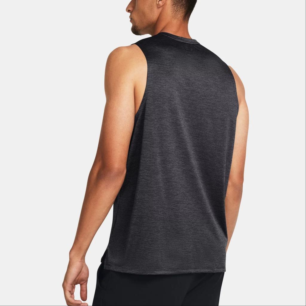 Under Armour Tech™ Vent Solid Loose Breathable Lightweight Crew Neck Sleeveless Tank Top Men Tops Dark-Gray 1384290-025