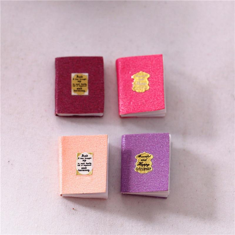 1/12 4Pcs/Set Dollhouse Miniature Mini Books Model Furniture Accessories Fun Bookstore Little Man Book Dollhouse Accessories