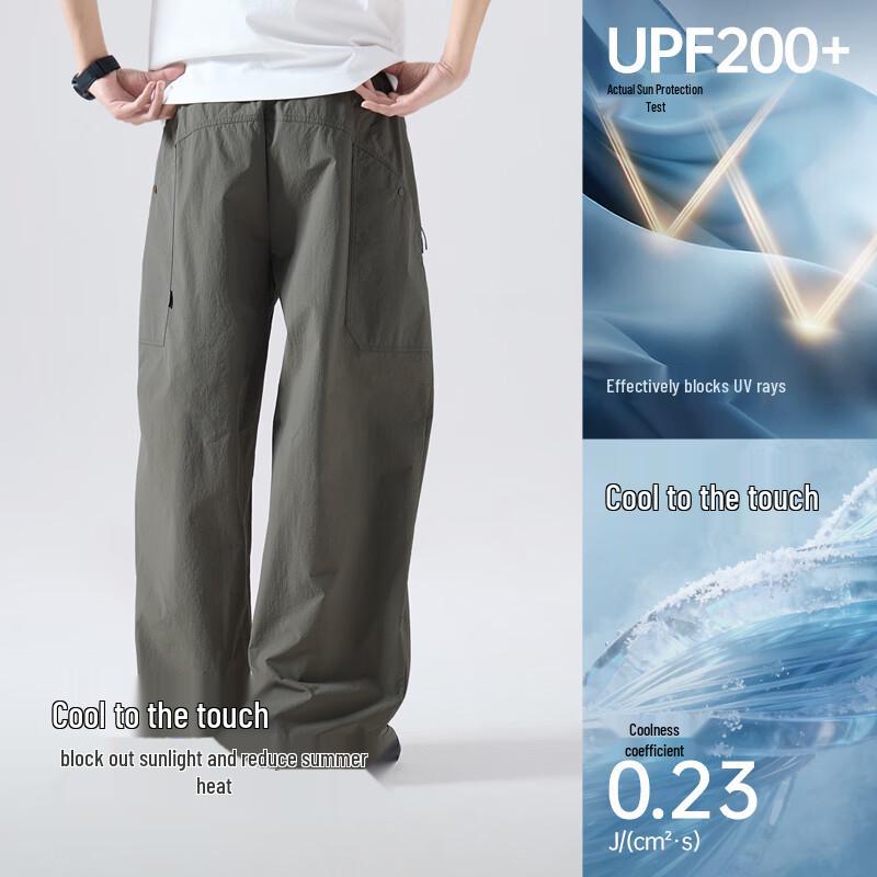 Camel Unisex Sun Protection Cooling Loose Wide-Leg Casual Pants