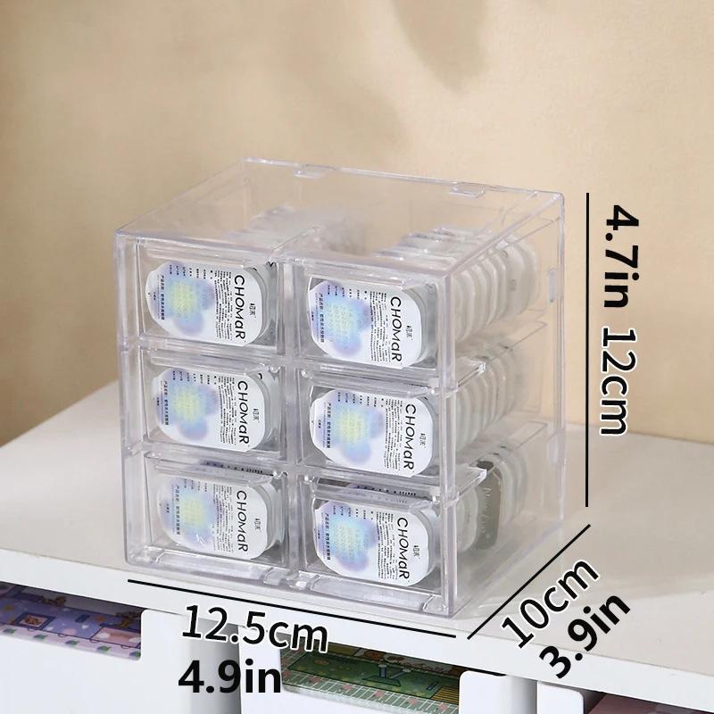 

Ежедневный контейнер для контактных линз, коробка для хранения, 12 ячеек, большая вместимость, ежедневный органайзер для цветных контактных линз, контейнер, коробка-кубик, милая коробка, коробка