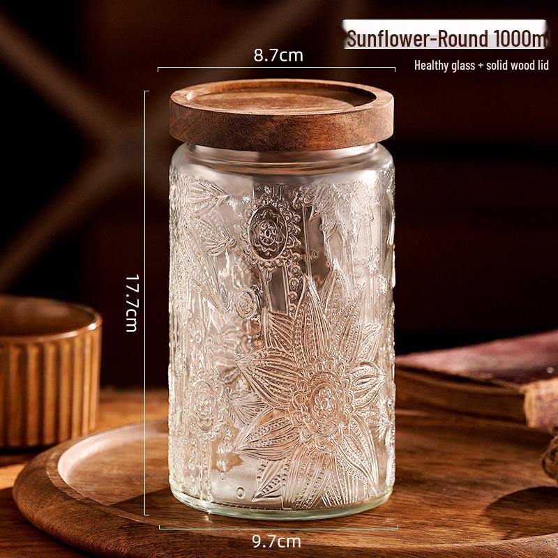 Luftdichtes Glasvorratsglas für Snacks, Trockenfrüchte, Tee, Zucker und Getreide