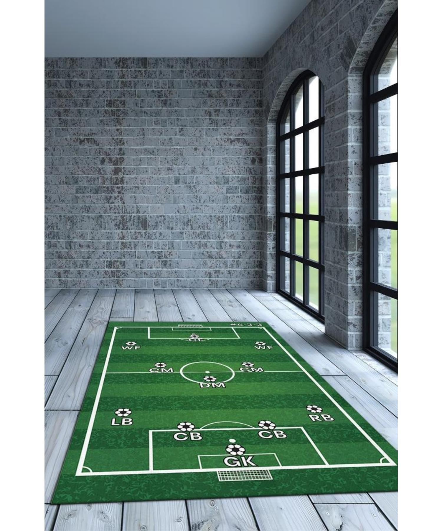 

Formation 4-3-3 Моющийся нескользящий декоративный ковер для любителей футбола на хлопковой основе