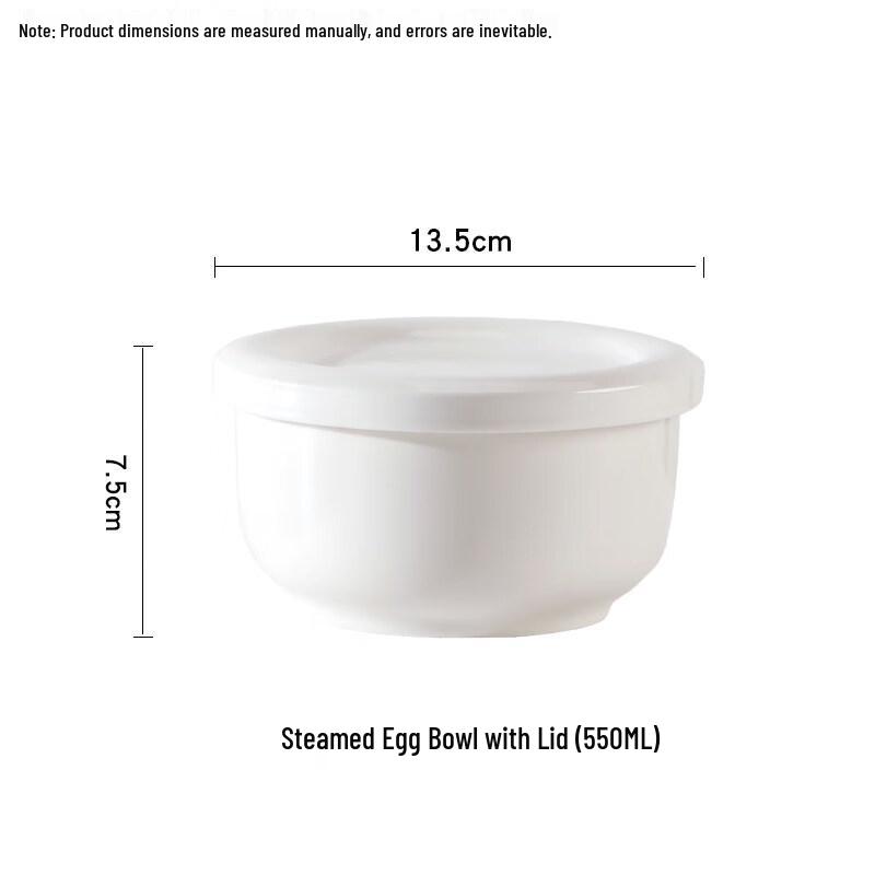 

Chuyi Qi 5-inch Ceramic Steamed Egg Bowls with Lids, Set of 5