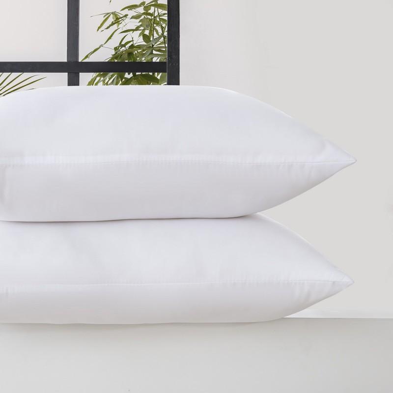 Hotel-Style Memory Foam Alternative Pillow Adults Medium Height 5.1-10cm Hypoallergenic Fiber Fill 40x65cm Rectangular
