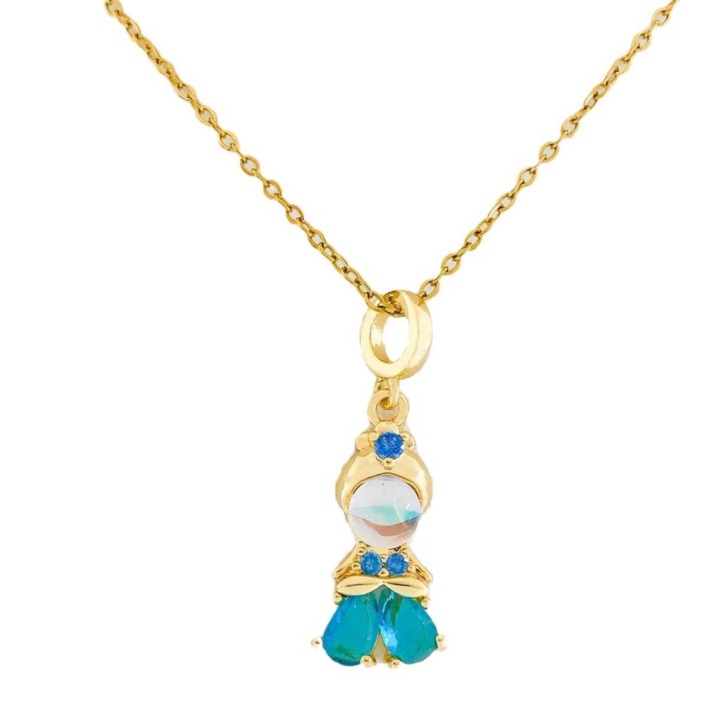 Necklace Women's Summer Aurora Miniature Zirconium New Titanium Steel Necklace Fashion Accessory High-end Lockbone Chain