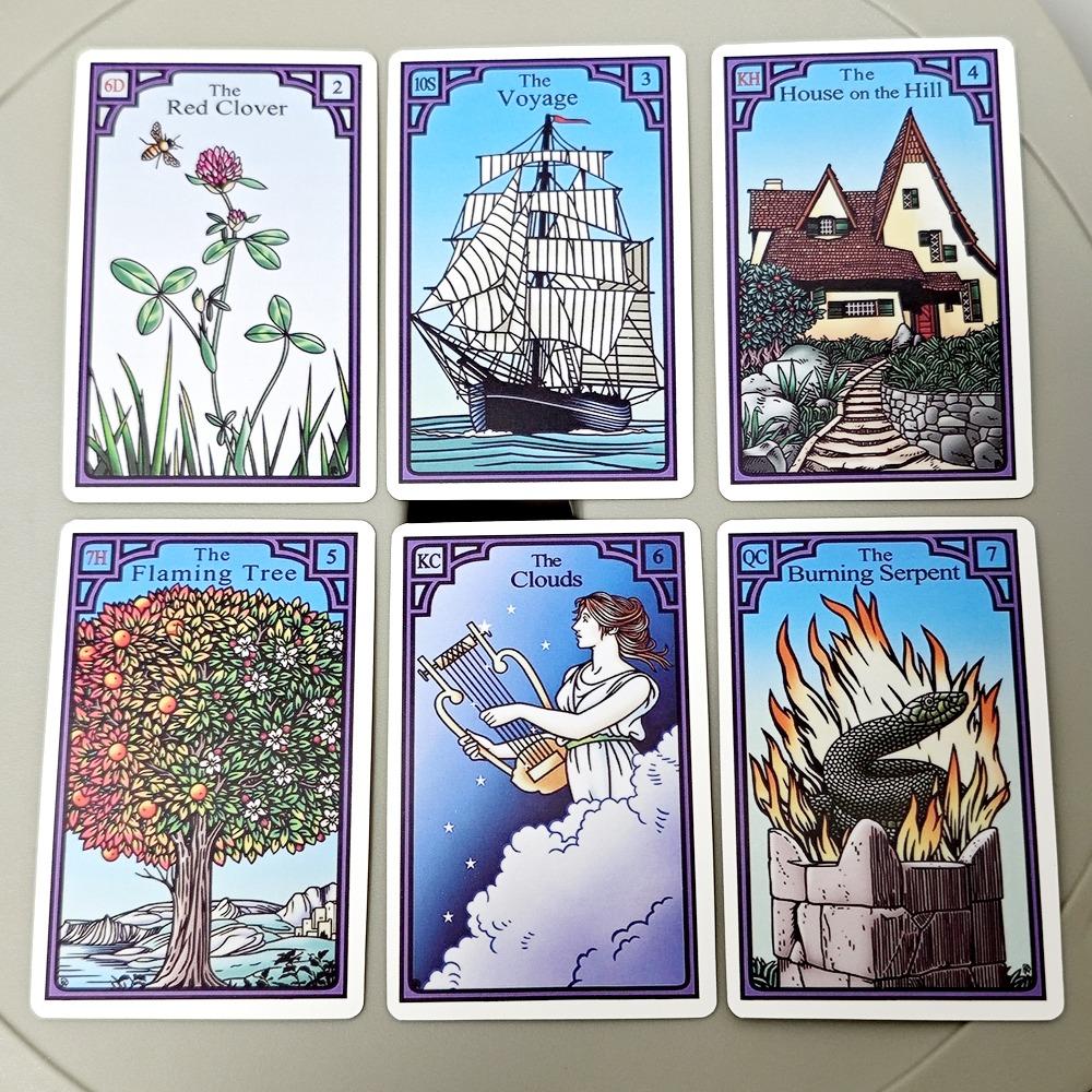 The Burning Serpent Oracle 9*6cm Based On The 19th Century Lenormand Cartomantic System 40 Pcs Cards