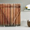 Plate-forme porte en bois style vintage, étagère murale, rideaux rideau chaud, tissu imperméable, polyester avec crochets, 3/4