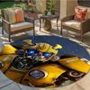 Bumblebee Transformers Round Area Rug,Carpet Rug for Living Room Bedroom Sofa Playroom Decor,Non-slip Floor Mat43