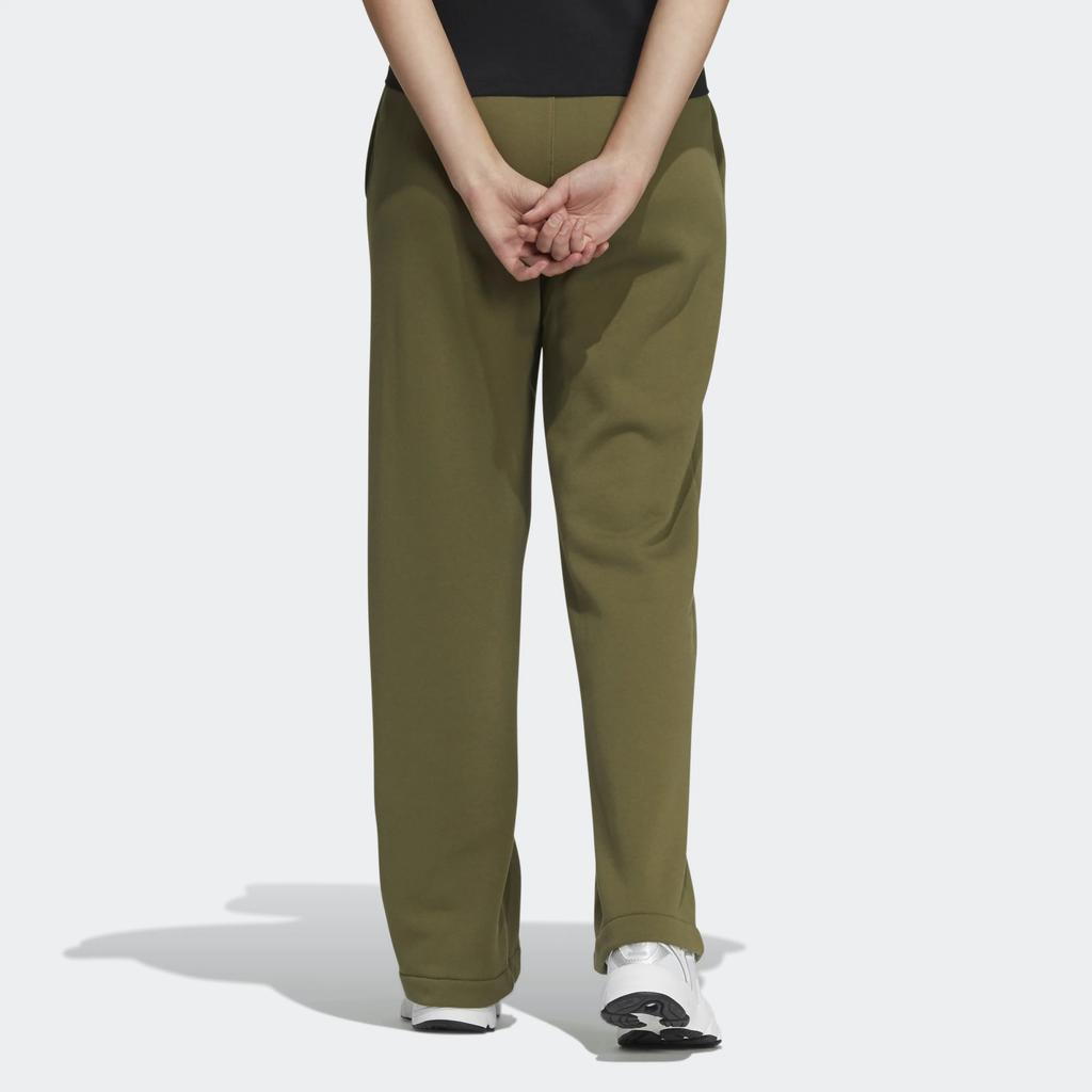 Adidas Originals Trefoil Button Plain Casual Sports Long Pants Women Bottoms Olive-Green HL9393