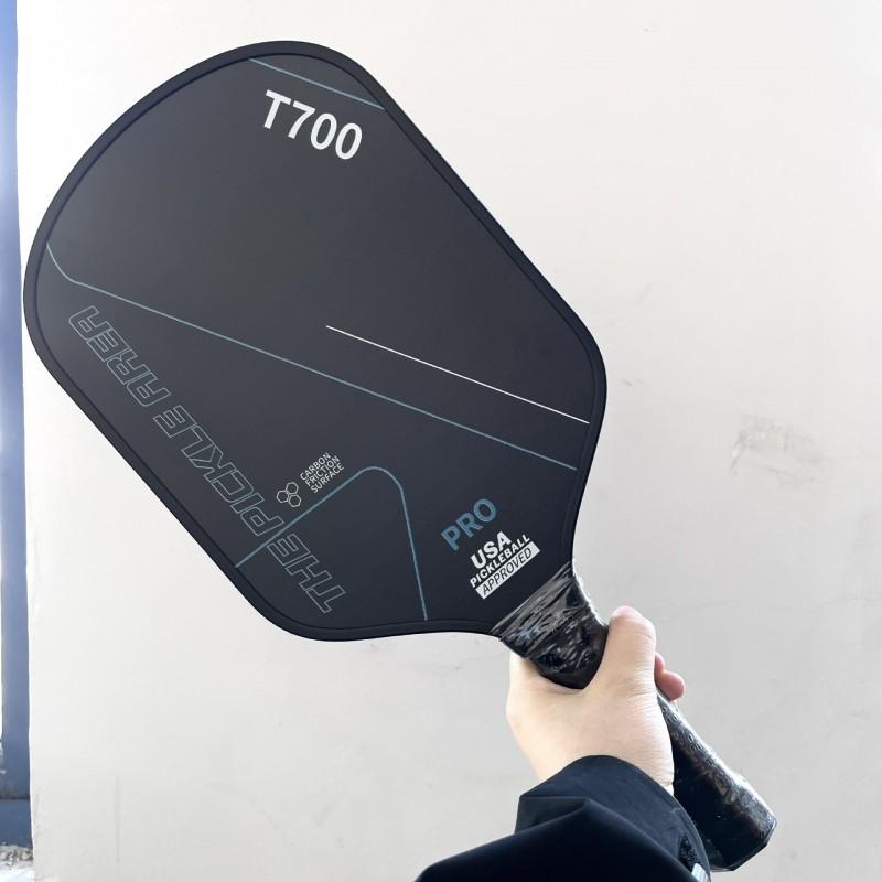 T700 Carbon Fiber Pickleball Paddle Textured Matte Surface Professional Recreational Play