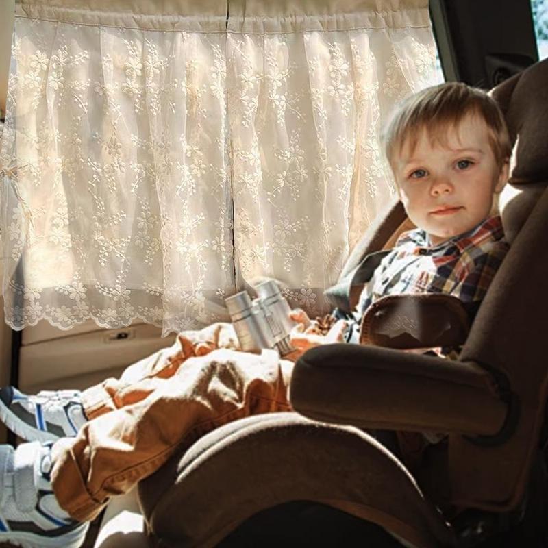 Fensterabdeckung für Auto Niedlich Bestickt Sonnenschutz Fensterblende Tragbare Auto-Fensterblenden Verdunkelung Auto Camping Fensterabdeckungen Sonne