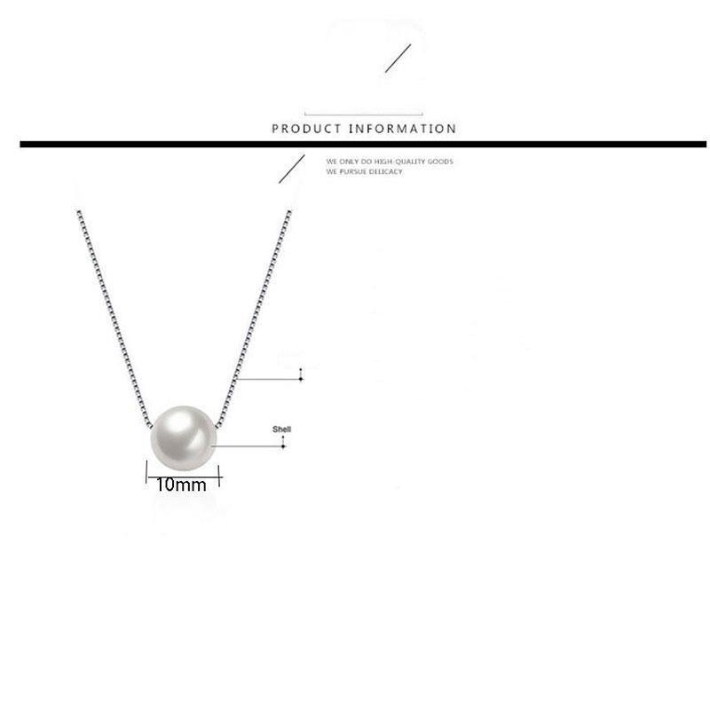 ANENJERY Einfache klassische simulierte Perlenkette für Frauen, eleganter Halskettenschmuck