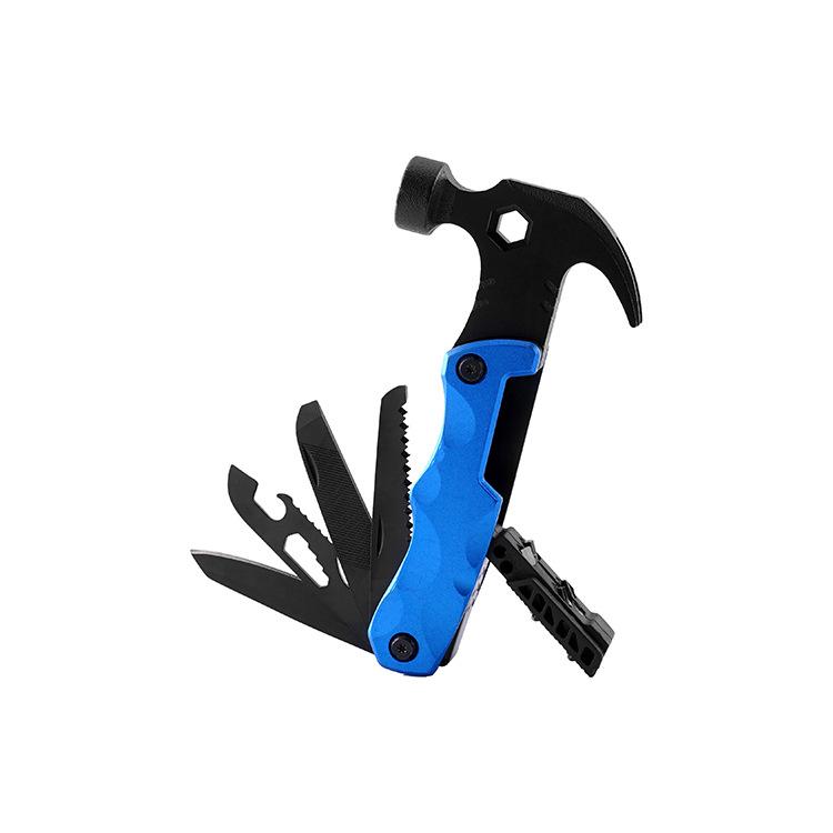 Multifunctional Sheep Horn Hammer Outdoor Camping Portable Combination Tool Home Emergency Repair Hammer Knife Wood Saw Wrench