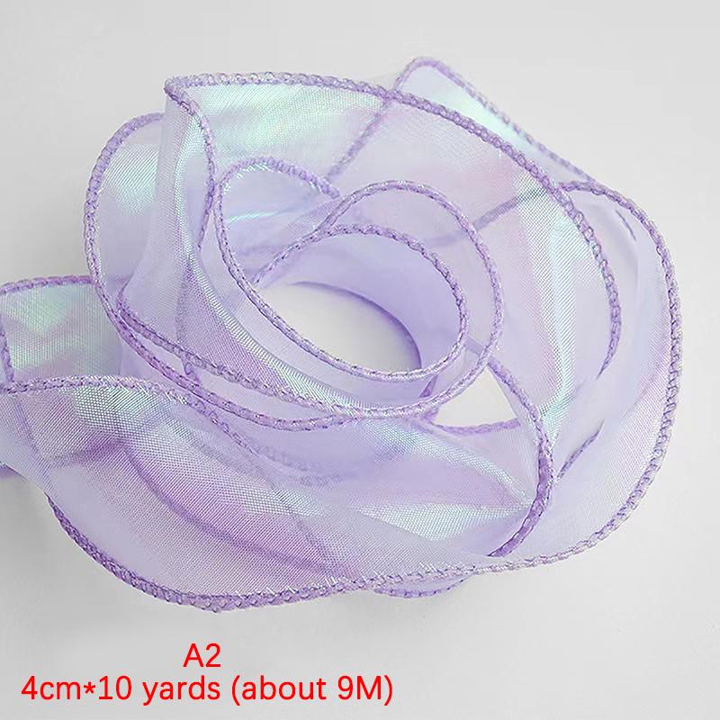 Fishtail Yarn Ribbon Cake Bow Headpiece Gift Baking Embellished Ribbon Flower Packaging Floral Yarn Ribbon