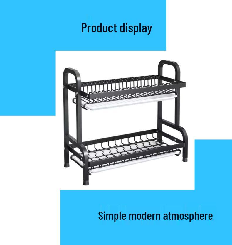 Carbon Steel Multi-Layer Kitchen Organizer Dish Drainer Rack