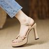 European and American Fashion Platform Sandals Women's 2025 Summer New Waterproof Table Temperament Is Thin, Sexy and Beautiful Open-toed Sandals