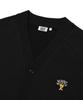 Wacky Willy Kiki Logo V-Neck Cardigan Black