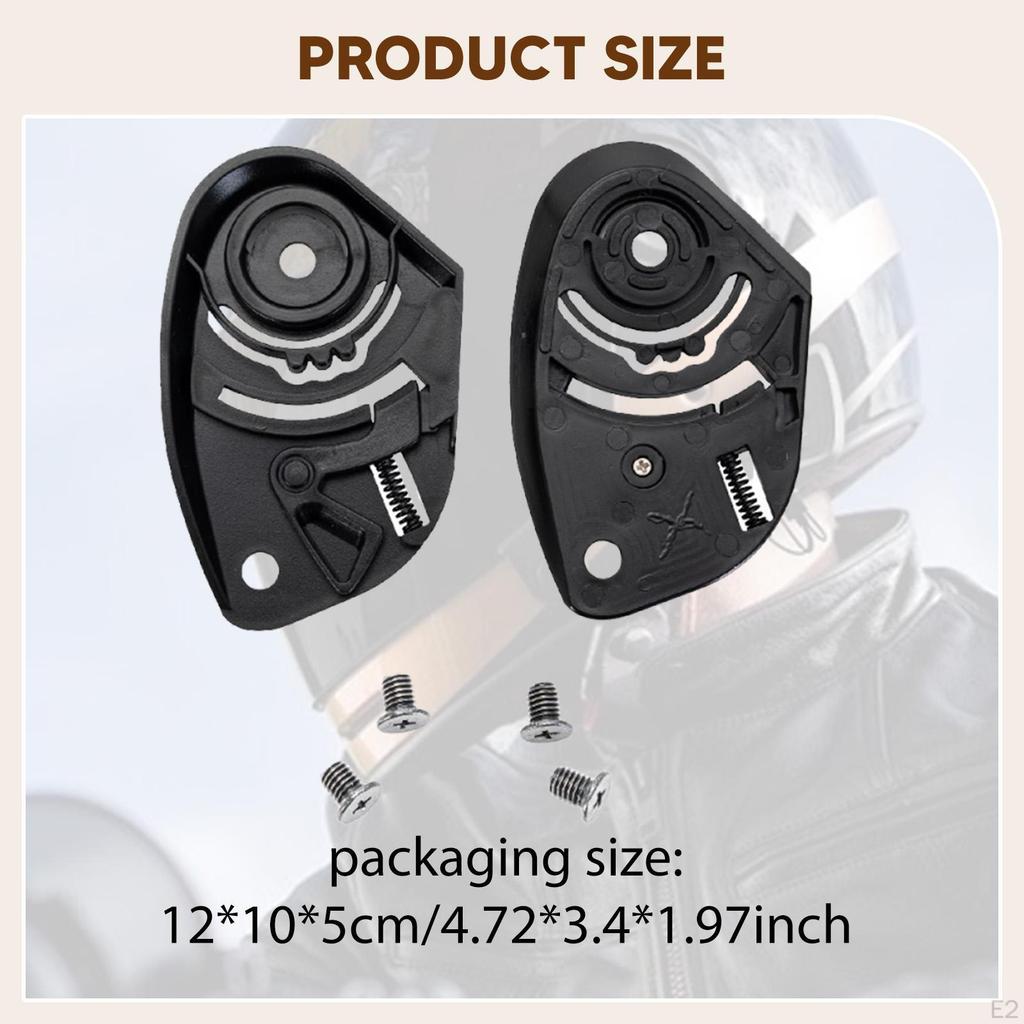 2 Pack Helmet Base Replacement for Y-526 Repair Parts Black Visor Side Plates Easy