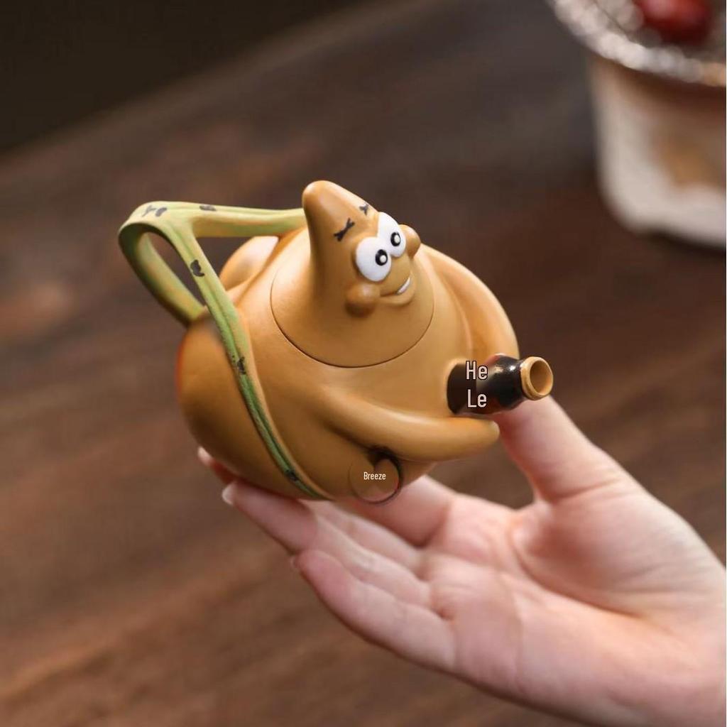 Yixing Zisha Patrick Star Teapot Set: Creative Tea Ceremony Cute Ornament