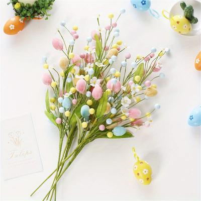 Osterbaumzweig Kunstpflanze Frohe Ostern Deko Party Zuhause Vasen Deko DIY Blumenarrangement Dekorative Accessoires
