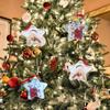 Transparent Christmas Ball Round Fivestar Photo Frame Pendant Christmas Tree Hanging Ball Picture Holder Xmas Tree Pendent