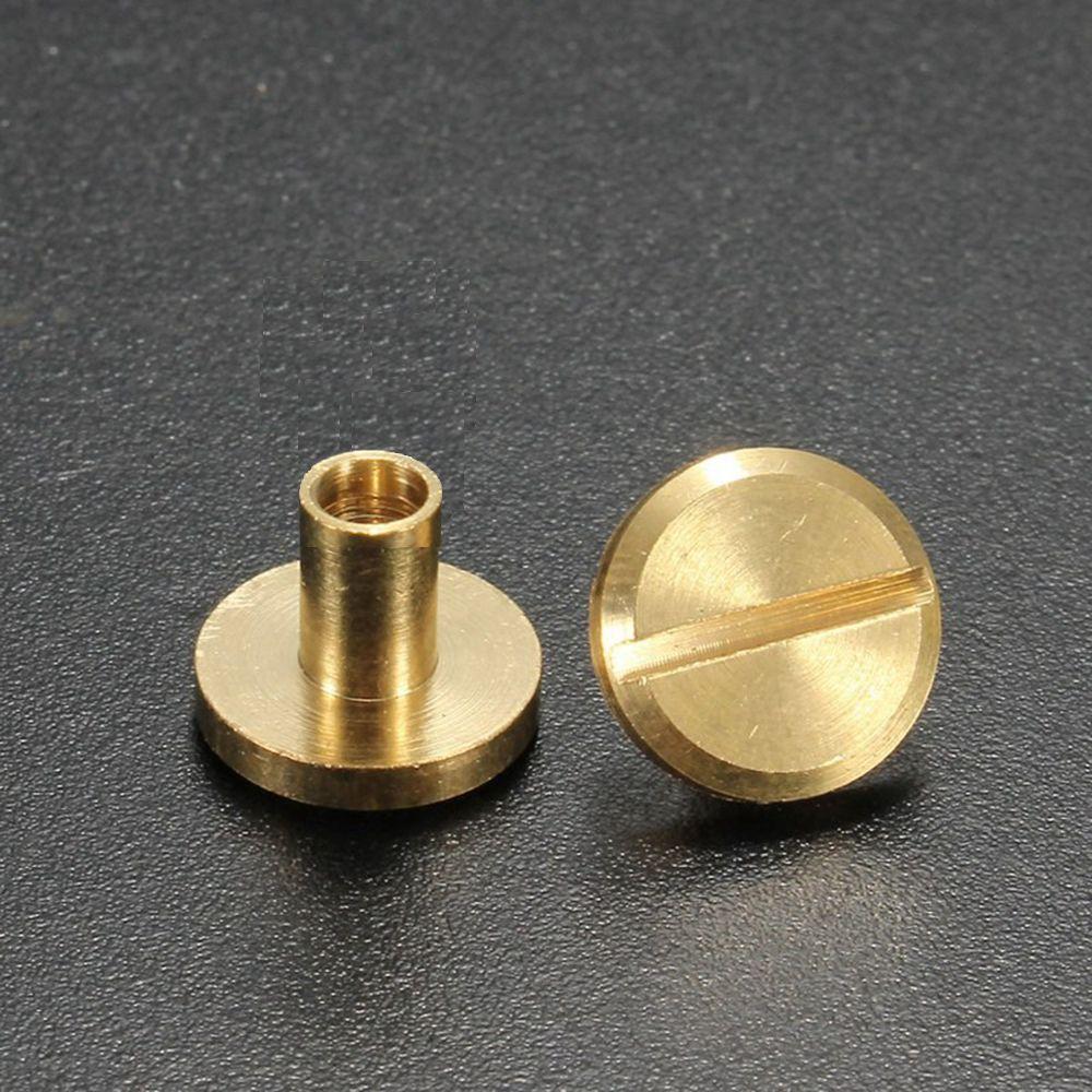 DIY 10 pcs 5/6.5/8mm DIY Clothes/Bag/Shoes Cloth Button Leather Craft Strap Rivets Screw Solid Nail Bolt Round Head Screws