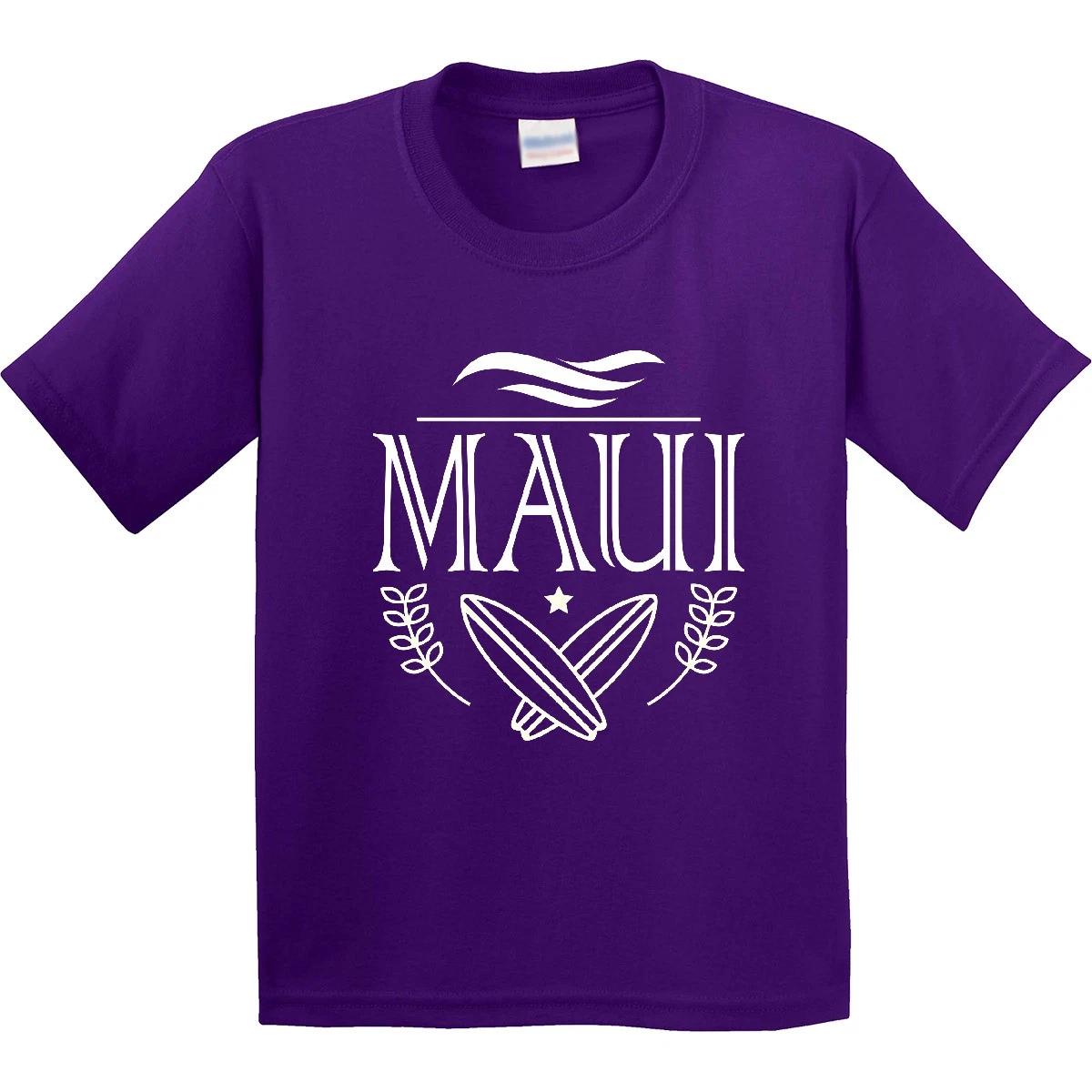 Inktastic Maui Hawaii Surfing Youth kids boys T-Shirt Surfboard Travel Souvenir Summer Tee 160