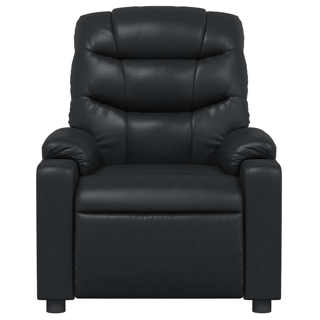 Relaxation Armchair Black Synthetic Leather