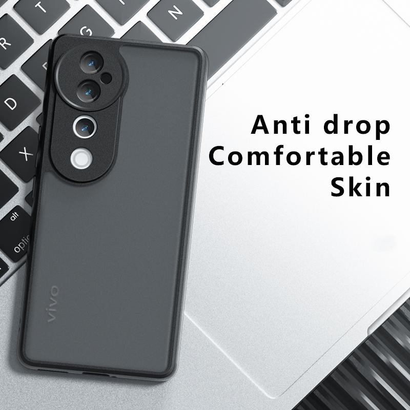 For Vivo V40 5G Case Cover Vivo V40 Capas New Shockproof Phone Back Bumper Matte Frosted Black Transparent For Fundas Vivo V40