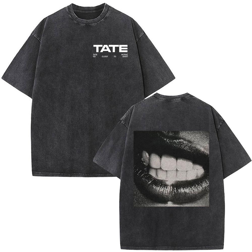 Tate McRae So Close To What  Album Tour Washed Tshirt Men Women Cotton Short Sleeve Summer Vintage T Shirt Tops Fans Gift