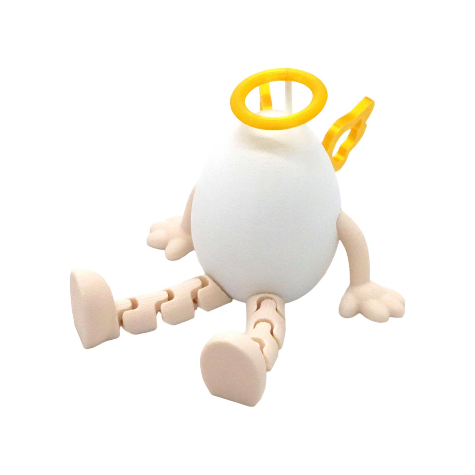 3D Printed Movable Easter Bunny Egg Toy, Creative Gift, Bunny Egg Ornament One Size