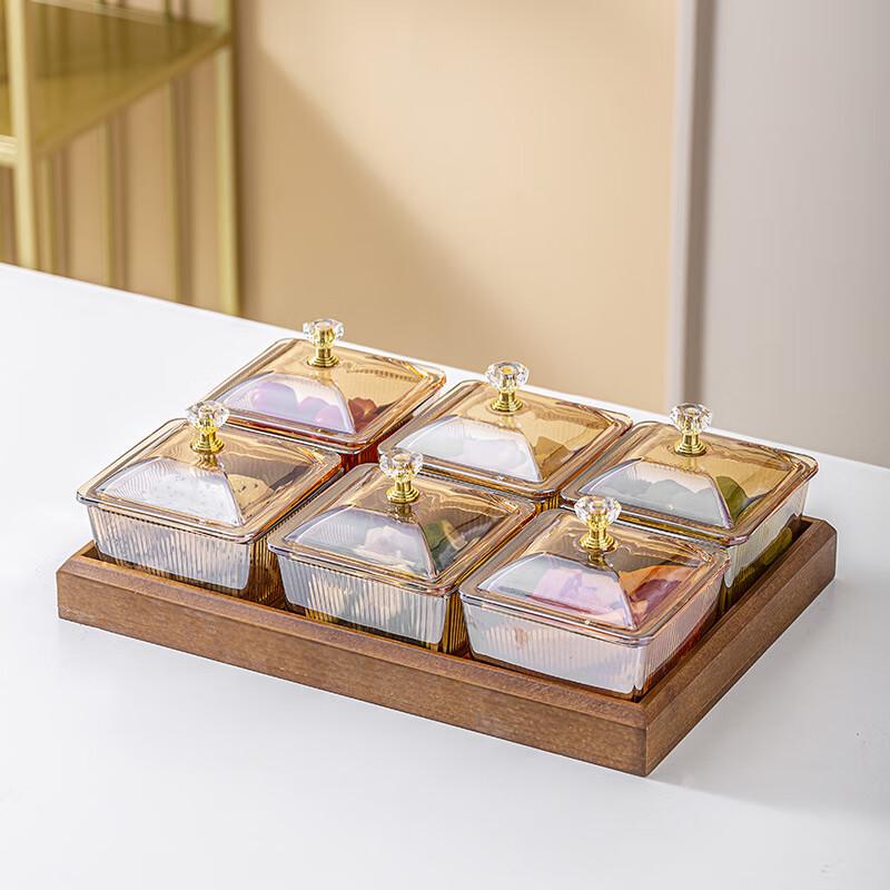 Sikezhuo Light Luxury Divided Glass Serving Platter