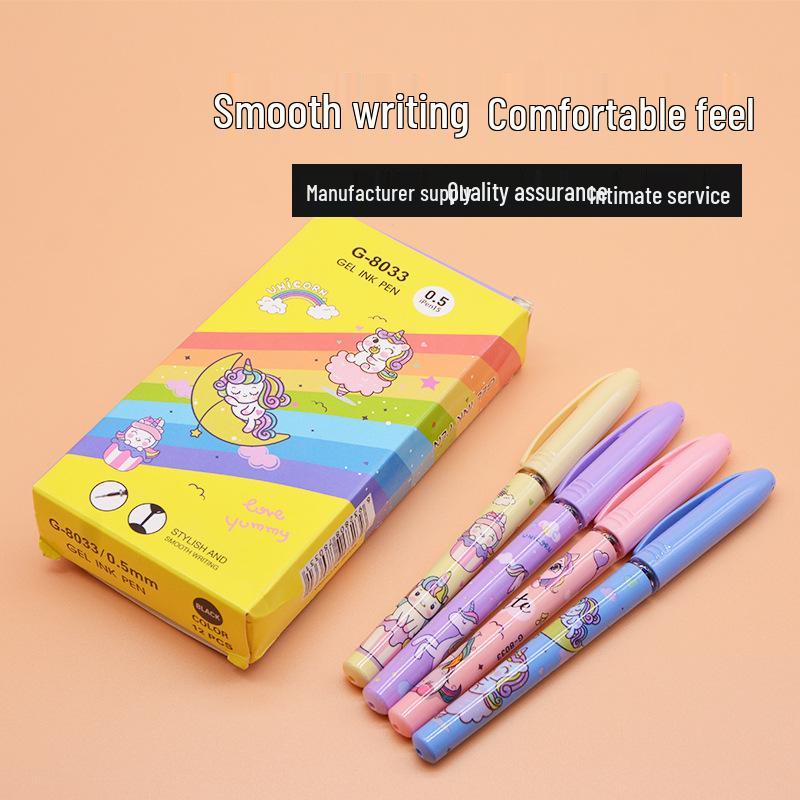 Adorable Unicorn Neutral Pen - Water-Based Black 0.5mm Signature Pen (G-8033) 0.5mm