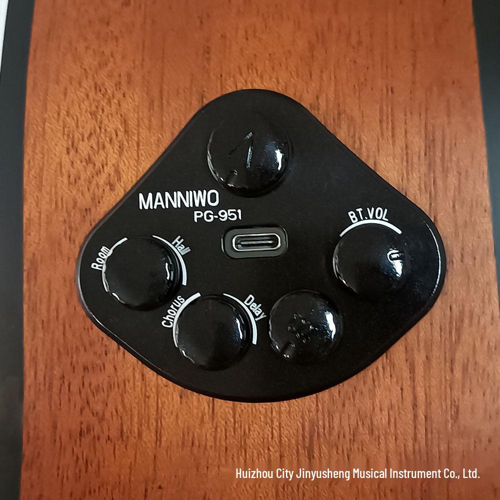 MANNIWC Acoustic Guitar Bluetooth Pickup with Body Shake, Tap Plate, Reverb, Chorus, and Delay Functions